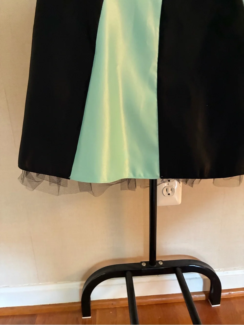 Jessica McClintock Black and Aqua Strapless Party Dress with Bow - juniors 3